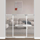 40.5" Extra Tall Baby Gate No Drill, 49.2"-54.7" Extra Wide Dog Gate Indoor, Pressure Mounted Safety Child Gate, Auto Close Pet Gate for Stairs Doorways Walk Through, White by TinyTreasures Baby Boutique