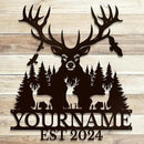 Personalized Metal Signs: Custom Shed Wall Decor, Black Deer Wall Art, Home Signs Plaques, Outdoor Decorative Signage (Style A) by CozyNest Decor