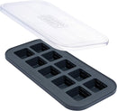 Souper Cubes 2 Tbsp. Silicone Freezer Molds - Perfect for Storing Garlic, Herbs, Ginger, Pesto, Tomato Paste, Lemon Juice, Purees and More - Silicone Baby Food Freezer Tray - Charcoal – 1-Pack by TinyTreasures Baby Boutique