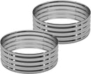 2PCS 2x2x1FT Galvanized Raised Garden Bed Kit,Vegetable Boxes-Round Metal Flower Box,Large Planter Raised Beds Outdoor Garden for Planting,Fruit,Herb-Sliver by GreenHaven Gardens