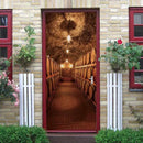 3D Door Stickers Murals - Peel and Stick Wine Cellar Theme - Removable PVC Waterproof Door Poster for Bedroom & Living Room - 37.4" x 78.7" by GreenHaven Gardens