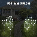 6 Pack Outdoor Solar Garden Lights, 120 LED Waterproof Solar Lamps Decorative, Fireworks Lamp, 8 Modes Landscape Lights with Remote for Pathway Backyard Walkway Patio (Cool White) by GreenHaven Gardens