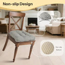Non Slip Chair Cushions for Dining Chairs Set of 4 Kitchen Chair Cushions 18"x18"x3" Turfted Chair Pads Comfortable and Soft Seat Cushion with Ties, Light Grey by CozyNest Decor