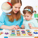 Shape Puzzles Wooden Puzzles for Toddlers, Peg Puzzle Educational Shape Sorter Toys Wooden Shape Board Puzzles, Preschool Learning Educational Toy for Baby Girls Boys by TinyTreasures Baby Boutique