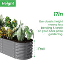 Raised Garden Bed Kit 8×2×1.4 FT Magnesium-Aluminum-Zinc Stainless Steel Metal Planter Box for Planting Outdoor Plants Vegetables（Gray） by CozyNest Decor