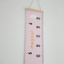 Kids Growth Chart, Wood Frame Fabric Canvas Height Measurement Ruler from Baby to Adult for Child's Room Decoration 7.9 x 79in (7.9 x 79in, Pink - Cloud) by TinyTreasures Baby Boutique