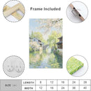 Small bridge stream house Jiangnan style landscape poster suitable for living room bedroom office natural oil painting poster by CozyNest Decor