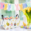 Rectangular Folding Laundry Basket,waterproof Canvas Basket,gift basket,Suitable for children's room,Office,Clothes,Toys Storage(Easter Eggs) by TinyTreasures Baby Boutique
