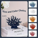 5.8" H Dark Blue Coral Decor - Resin Coral Statue, Nautical Decor for Home, Bedroom, Bathroom, Living Room, Ocean Themed Cabinet Shelf Tabletop Decoration by CozyNest Decor