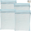4-Piece Blue Large Durable Organic Cotton Mesh Laundry Bags with Sturdy Zippers and Breathable Mesh are Delicate Laundry Bags for Underwear, Clothes, Pants and Socks by TinyTreasures Baby Boutique