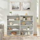 71 Inch Tall 8-Shelf Bookcase, Wood Bookshelf Storage Organizer Adjustable Shelf for Home Office Living Room, Converts into Two 4-Shelf Bookshelves, White by CozyNest Decor