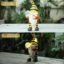 Solar Garden Gnome Statue, Resin Bee Gnome Figurine with Flower and Crackle Glass Globe Lights for Outdoor Decor, Porch Patio Yard Decorations, Garden Gifts for Mom by GreenHaven Gardens