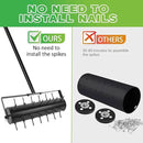 Rolling Lawn Aerator with 42 Spikes, No Assembly Required, Heavy-Duty Manual Lawn Tool for Soil Loosening and Grass Root Growth, Garden Yard Aeration Tool by GreenHaven Gardens