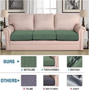 H.VERSAILTEX Super Stretch Individual Seat Sofa Covers Couch Cushion Covers Slipcover Sets Thick Jacquard Textured Twill Fabric (3 Piece, Loden Frost) by CozyNest Decor
