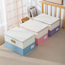 PRANDOM Collapsible Storage Bin with Lid [3-Pack] Fabric Foldable Storage Box Organizer Container Basket Cube with Cover for Home Bedroom Closet Office Nursery Purple&Cream(14.9x9.8x9.8) by TinyTreasures Baby Boutique