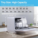 Midea MDC17P0ABB Portable Countertop Mini 5L Built-in Water Tank, No Hookup Needed, 6 Programs, 360° Dual Spray, 162℉ High-Temp& Air-Refresh Function, Dishwasher for Apartments& RVs, Black by TinyTreasures Baby Boutique