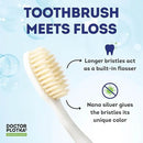 MOUTHWATCHERS Soft Flossing Toothbrushes, Value Pack of 4, Red, Manual Toothbrush for Adults, Ultra Clean, Good for Sensitive Teeth and Gums, by Dr. Plotka's by CozyNest Decor