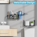 VITVITI Metal Hair Tool Organizer with Toilet Paper Basket, Bathroom Blow Dryer Curling Iron Holder Wall Mount, 2 Tiers Styling Tools Organizer for Straightener with Hooks, Black by CozyNest Decor