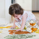 Baby Play Mat 71" X 59" Playpen Mat Upgraded Thicken Baby Floor Play Mat Non-Slip Cushioned Crawling Mat Waterproof Activity Playmats for Babies Toddlers Infants (71X59, Fox) by TinyTreasures Baby Boutique