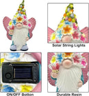 BAYN Garden Gnome Statues Outdoor Decor, Solar Powered Outdoor Gnome with Butterfly Wing Decorative Yard Garden Lights Art Gifts with 11 Warm White LEDs by GreenHaven Gardens