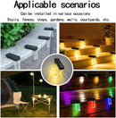 [4-pack] Outdoor solar lights, waterproof induction stair step lights, IP65 waterproof, automatically light up at dark, suitable for stairs, garden fences, flower bed decorations and terraces by GreenHaven Gardens