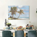 cozy country Palm Tree Wall Art 45"x30" - Coastal Pictures Beach Canvas Ocean Decor - Nautical Artwork Seascape Hand Painting for Living Room, Bedroom, Sea House by CozyNest Decor