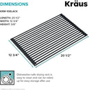 Kraus Roll Up Dish Drying Rack with Self-Draining Silicone Dish Drying Mat and Silicone Soap Dish Holder in Dark Grey, KDM-KRM-10DG by CozyNest Decor