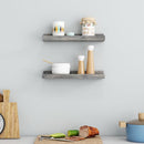 Picture Ledge Wall Shelves 16 inch Width Set of 2, Solid Pine Wood Rustic Floating Ledge Shelves for Wall for Kids' Room Bedroom Kitchen Bathroom Living Room Nursery Display Wall Decor, Grey by TinyTreasures Baby Boutique