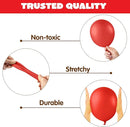 JOYIN 150 Pcs Red Balloons, Different Sizes 18 12 10 5 Inch Red Latex Balloon Arch Kit with Instruction for Birthday Party Decoration Graduation Wedding Holiday by TinyTreasures Baby Boutique
