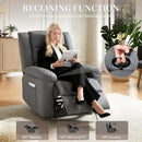 Recliner Chair with Massage & Heat, 8 Vibration Points, 5 Modes, 115-165° Reclining, Manual Recliner for Adults, Timer & Intensity Control, Faux Leather Massage Chair with Side Pocket for Living Room by CozyNest Decor
