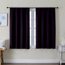 Simplebrand Ava Blackberry Short Blackout Curtains for Bedroom 45 Inches Long 2 Panels Set, Solid Thermal Insulated, Energy Saving Window Treatment Curtains Blackout Drapes, W40 x L45 Inch, Blackberry by TinyTreasures Baby Boutique