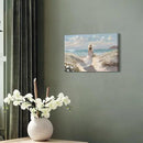 cozy country Beach Wall Art 16"x11" - Coastal Pictures Ocean Canvas Decor - Nautical Artwork Seascape Painting for Bathroom, Bedroom, Sea House by CozyNest Decor