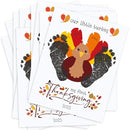My First Thanksgiving Foot Print Kit for Baby, DIY Baby Keepsake Gifts, 10 Cute Turkey Cards, Supplies for Thanksgiving Party Games, Make Your Own Thank You Greeting Cards Gifts for Mom and Dad, 02 by TinyTreasures Baby Boutique