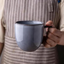 AmorArc 12oz Coffee Mugs, Ceramic Coffee Mugs set of 6 for Man, Woman, Dad, Mom, Modern Coffee Mugs with handle for Latte/Cappuccino/Milk/Cocoa. Dishwasher&Microwave Safe, Gray-Reactive Glaze by CozyNest Decor