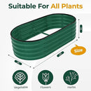 Utopia Home Galvanized Raised Garden Bed, 4 by 2 by 1 feet Lightweight Planter Boxes Outdoor with Easy Assembly, Large Garden Bed for Vegetables, Fruits, Flowers, Green by GreenHaven Gardens