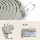 2 Pack L Shape Extra Thick Furniture Table Edge Protectors Foam Baby Safety Bumper Guard 16.4 Ft, Hearth Cushion, for Table, Fireplace, Countertop(with 8 Corners) (Gray) by TinyTreasures Baby Boutique