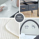 BabyBond Portable Baby Changing Table with 2 Storage Baskets, Foldable Diaper Changing Table Dresser Waterproof Height Adjustable Changing Station for Infant and Newborn(Grey) by TinyTreasures Baby Boutique