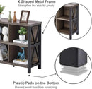 FATORRI Rustic 6 Cube Storage Organizer with Shelf, Wood and Metal Cubby Bookcase, Industrial Horizontal Bookshelf for Living Room, Home Office (Walnut Brown, 47 Inch) by CozyNest Decor