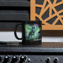 Personalized Husky With Northern Lights Coffee Mug, Custom Name Black Cup 11oz 15oz, Customized Cute Husky Dog Ceramic Mug, Gift For Animal Lovers, Beautiful Landscape Keepsake Cup by CozyNest Decor