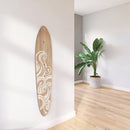 Wooden Surfboard Wall Decor Growth Chart - Surf Board Decor for Kids Room, Wooden Growth Chart for Wall, Surfboard Wall Art, Surfboards for Decoration - White Wave (9.5""x 45"") by TinyTreasures Baby Boutique