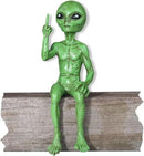 John Bernard & Company Rude Alien Statue “Flipping The Bird” 10″ H Shelf Sitter Extraterrestrial Figurine Funny Home or Garden Decoration (Cosmic Green)… by GreenHaven Gardens