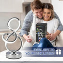 Modern Table Lamp, LED Bedside lamp with USB C+A Ports, Touch Stepless Dimmable Nightstand lamp, Unique Spiral Table lamp for Bedroom Living Room Home Office, LED Spiral lamp, Silver by CozyNest Decor