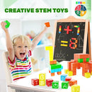 40pcs Magnetic Blocks for Toddler Toys, Magnetic Cubes Building Blocks Classroom Must Haves, STEM Preschool Sensory Magnet Toys for 3 4 5 6 Year Old Boys and Girls by TinyTreasures Baby Boutique