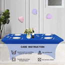 IVAPUPU 2 Pack 6FT Table Cloth for Rectangular Fitted Events Stretch Royal Blue Table Covers Washable Spandex Tablecloth Protector for Party, Wedding, Cocktail, Banquet, Festival by CozyNest Decor
