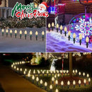 C9 Christmas Pathway Lights, 38FT Clear Christmas Pathway String Lights with 25 Incandescent Bulbs and Stakes for Outdoor Walkway Driveway Backyard Christmas Decorations, Warm White by GreenHaven Gardens