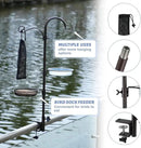 Deck Bird Feeding Station | Premium Multi Feeder Hanging Kit with Bird Bath & Sock Feeder | Attracts Wild Birds, Planter Hanger Hook for Outdoor Deck, Patio, Garden by GreenHaven Gardens