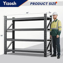 Yizosh 48" W Metal Garage Storage Shelves,Heavy Duty Adjustable Steel Organization Shelving,Utility Rack Shelf,48" W x 24" D x 69" H for Basement,Warehouse,Industrial by GreenHaven Gardens