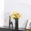 Flower Vase, Non-breakable Vases, 4" W x 8" H, Acrylic Grey Vase, Aesthetic Room Decor Cylindrical Modern Flower Vases for Table Centerpiece, Home Decor, Women Floral Arrangement Gift by GreenHaven Gardens