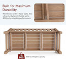 Outdoor Bench, 2-Person Poly Lumber Garden Bench, All-Weather Outside Bench with 800 lbs Weight Capacity, Never Rot or Fade, Looks Like Real Wood, Teak by GreenHaven Gardens