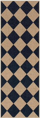 Lahome Checkered Easy Jute Runner, 2x6 Kitchen Runner Rug Non Slip Washable Outdoor Rug for Entryway Indoor, Checkerboard Black Indoor Outdoor Carpet for Hallway 6ft Entry Front Door by CozyNest Decor